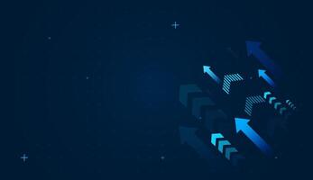 Blue Arrows rising up for stock market value perfect for success-driven presentations. a glowing digital Arrows used in trading abstract background, Multiple arrows pointing upward vector