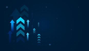 a glowing digital Arrows and layered arrows, this image conveys a sense of advanced technology and smart analytics. symbolizing business or personal growth and arrow concept vector