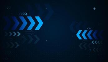 Set of arrows moving up on dark blue background. the bright arrows upward growth trend. blue arrow uptrend design showcases multiple arrows rising, symbolizing growth concepts vector