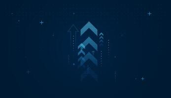 The Groups of digital blue arrow uptrend design showcases multiple arrows rising, symbolizing growth, progress, and upward momentum vector
