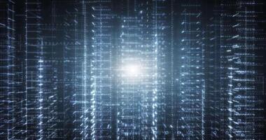 Abstract digital scene of futuristic cyber world, sci-fi grid, technology glowing surface, neon night scene, digital science background 4K animation, seamless loop, virtual reality concept. video