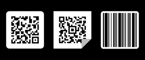 Barcode Tag design set vector