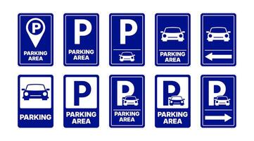 Isolated Blue Parking Area Sign design, Trasportation Graphic elements for Communication, Business use, Public area Traffic signs, Road Signal Clip art and Infographic, Editable stock. vector