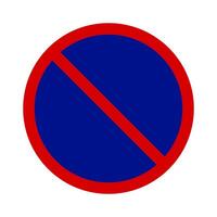 Don't Park Icon design, No Parking Traffic sign Clip art, Pictogram, Isolated Road and Transportation graphic elements design in Flat style vector