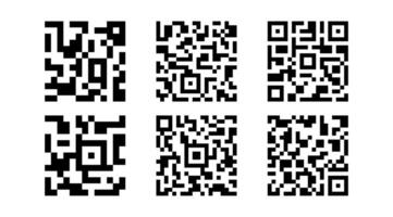 Isolated QR code design set, App, Web banner and Technology graphic elements illustration, Digital marketing pictogram. Editable. vector