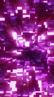 A glowing purple pixel grid radiating dynamic light beams in a futuristic digital pattern video