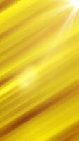 Bright abstract yellow background with diagonal glowing light rays and radiant sun flare in the corner video