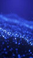 bstract blue glowing particles dispersed in soft focus, evoking a sense of depth, light diffusion, and futuristic digital ambiance video