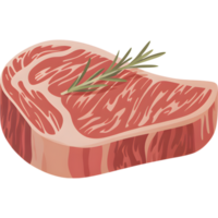 Grilled Steak with Rosemary Garnish png