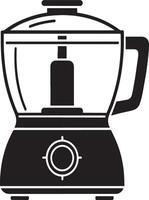 Black and white illustration of a food processor vector