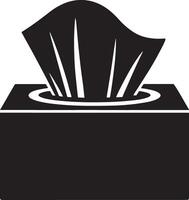 Simple black and white tissue box icon graphic design vector