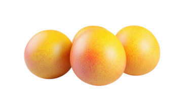Bright yellow decorative eggs arranged in a group, showcasing their smooth surface and vibrant color suitable for festive decor png