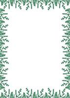 Summer meadow frame. Trendy botany graphic template vector