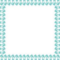 Palm oasis silhouette frame. Desert oasis border with empty space for your text vector