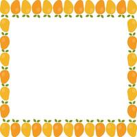 Juicy Mango frame. Hello autumn, thanksgiving decoration. Frame with empty space for your text vector