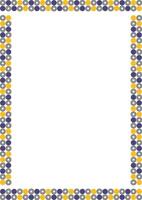 Doodle border with blobs colorful elements. Trendy template. Cute empty frame box vector
