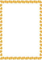 Colorful leaves autumn simple frame. Thanksgiving border template vector