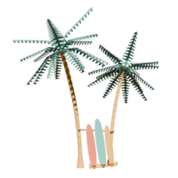 Surf Board Side View 3D Render Illustration png