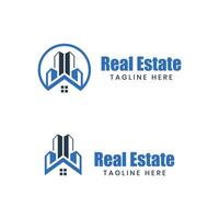 real estate logo design concept modern house building minimal concept vector