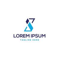 Letter mark SI logo design monogram initial mark modern unique shape concept vector