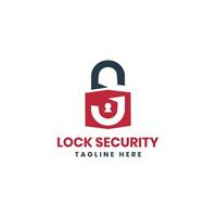 lock security logo design for security service lock and key sign creative mark vector
