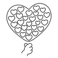 Hand with Heart Shaped vector