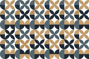 Retro geometric flower pattern with vintage color scheme and seamless symmetry perfect for textiles wallpapers and branding backgrounds Fully editable Fully manually created EPS Pro vector