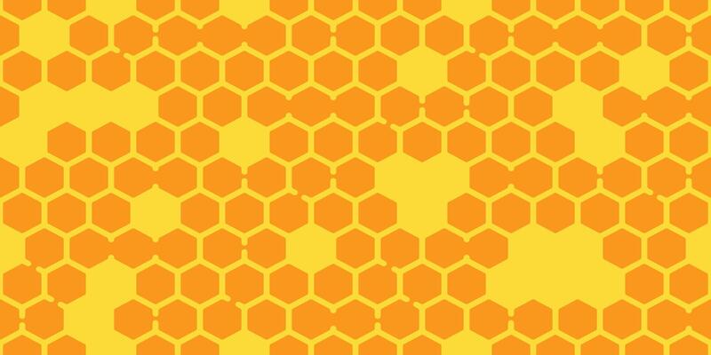 honeycomb seamless pattern beehive honey bee scarf isolated cartoon tile wallpaper repeat background illustration doodle textile gift wrapping paper design
