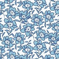 natural chamomile flower pattern background vector