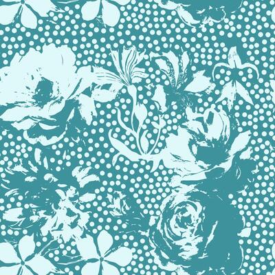 polka dot pattern with roses flowers design