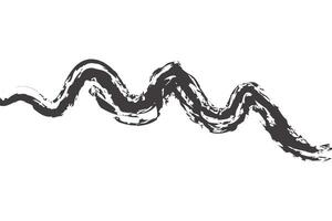 simple abstract black color paint brush swatch wavy line pattern perfect for background wallpaper vector