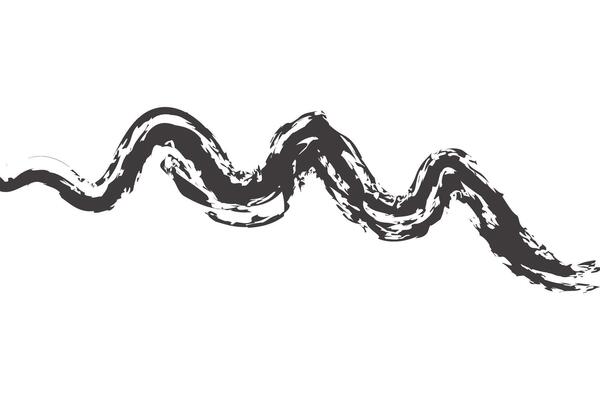 simple abstract black color paint brush swatch wavy line pattern perfect for background wallpaper