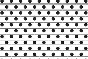 simple abstract polka dot line pattern arranged black dots on horizontal lines vector
