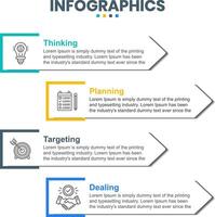 Business Infographics Presentation design for mapping business health and growth, business presentation with step and graphics element vector