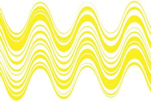 simple abstract light yellow color wavy thin to thick line pattern yellow wavy lines optical illusion on white surface vector