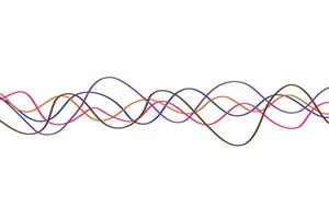 simple colorful wavy line pattern intertwined colorful wavy lines for data representation vector