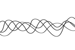 simple black color wavy lines art intertwined black color wavy lines for data representation vector