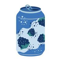 Flat canned and bottled fizzy fruit drinks, and flavored sodas. Summer cold and soft drinks. vector