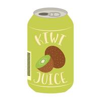 Flat style illustrations of bottled and canned fruity drinks and flavored soda. Summer cold, and soft drink vector