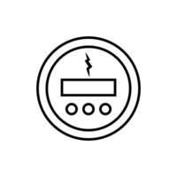 Kwh Metering Icon Outline Line Style vector