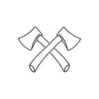 Crossed axes outline icon design vector