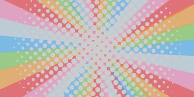 Vibrant Multicolor Halftone Background in Pop Art vector