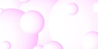 Soft Pink Abstract Background with 3D Spheres vector