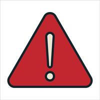 Caution sign with exclamation mark for warning vector