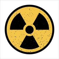 signifies caution regarding radioactive materials vector