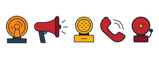 Communication symbols represent various devices vector