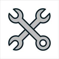 Tools crossed in a creative design vector