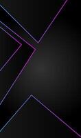 Black grey gradient color wallpaper background with geometric triangles shape colorful lines vector