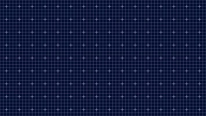 Dark blue grid with higher density of plus signs, precise technical pattern, symmetrical layout ideal for blueprint backgrounds, digital design templates, or engineering technology presentations