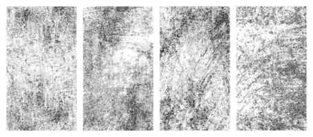 Grunge dust texture set on transparent background isolated overlay design distressed rough surface noise effect scratch elements pack editable monochrome vintage grungy backdrop vector